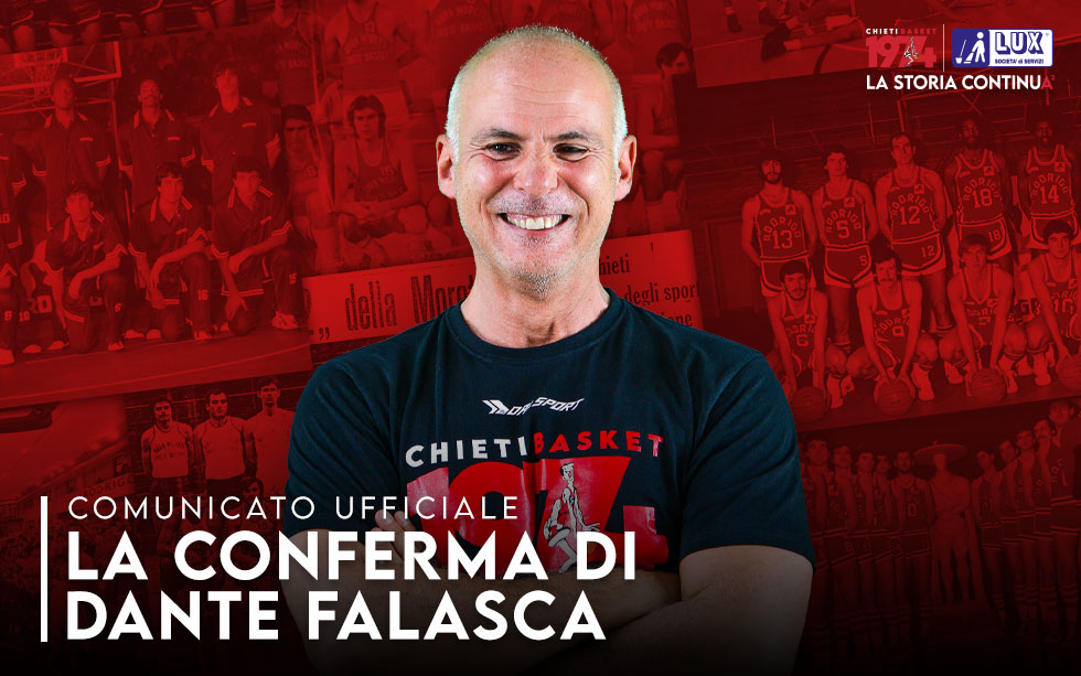 Dante Falasca confermato alla Lux Chieti Basket